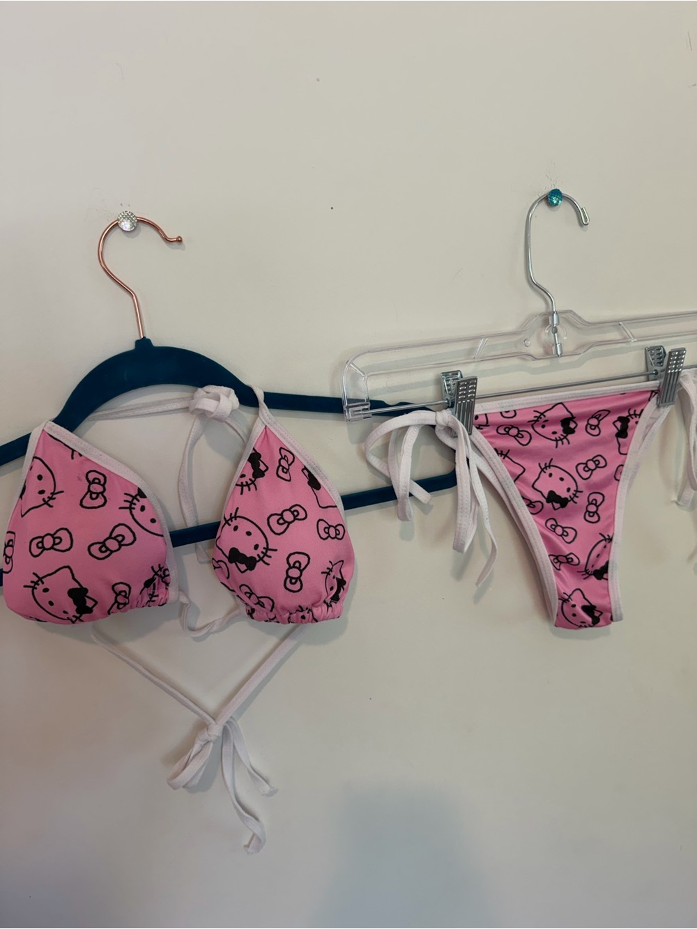 Hello Kitty Pink Tie-Side Bikini Set for Kids